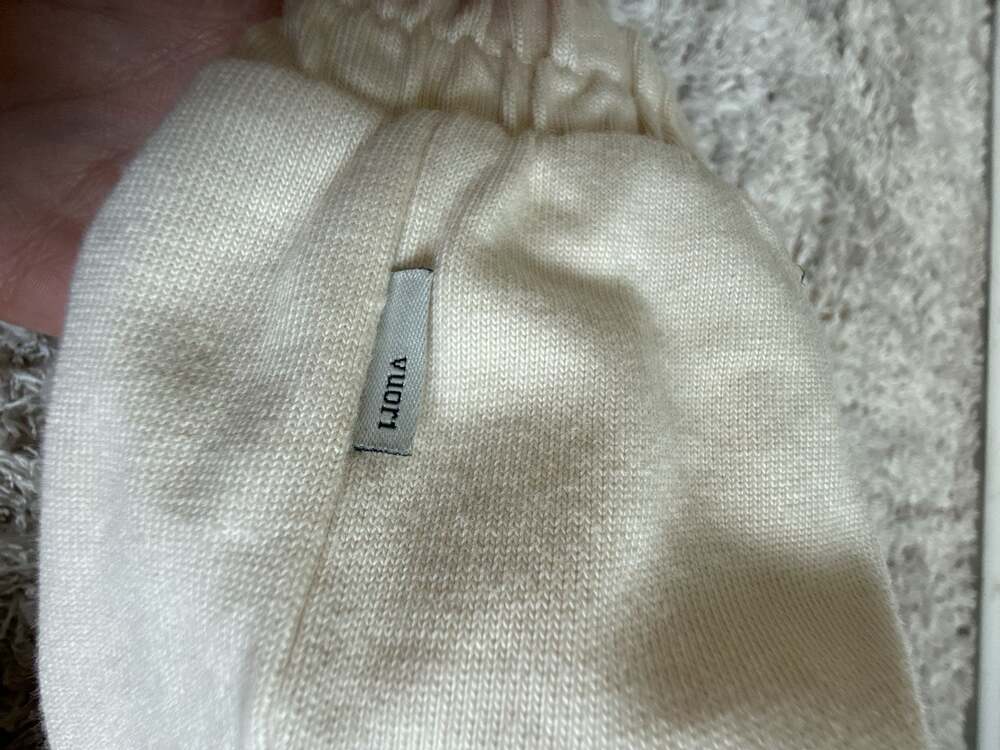 Vuori Cream 100% Cotton Knit Jogger Sweatpants with Pockets
